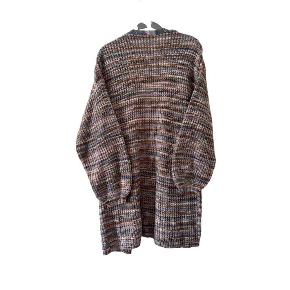 American Eagle Outfitters Front Cardigan Multicolor Waffle Knit Pocket Sweater - Picture 12 of 12